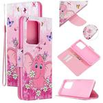 For Samsung Galaxy S20 Ultra Colored Drawing Pattern Cross Texture Horizontal Flip PU Leather Case with Holder & Card Slots & Wallet(Butterfly Elephant)