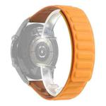 For Samsung Galaxy Watch 3 45mm Silicone Magnetic Watch Band(Orange Yellow)