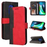 For Motorola Moto G9 Play / E7 Plus Business Stitching-Color Horizontal Flip PU Leather Case with Holder & Card Slots & Photo Frame(Red)