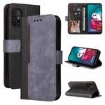 For Motorola Moto G30 / G20 / G10 Business Stitching-Color Horizontal Flip PU Leather Case with Holder & Card Slots & Photo Frame(Grey)