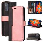 For Motorola Moto G50 Business Stitching-Color Horizontal Flip PU Leather Case with Holder & Card Slots & Photo Frame(Pink)