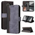For Nokia 3.4 / 5.4 Business Stitching-Color Horizontal Flip PU Leather Case with Holder & Card Slots & Photo Frame(Grey)