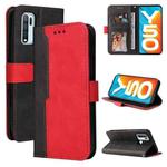 For vivo Y50 / Y30 Global Business Stitching-Color Horizontal Flip PU Leather Case with Holder & Card Slots & Photo Frame(Red)