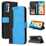 For vivo Y50 / Y30 Global Business Stitching-Color Horizontal Flip PU Leather Case with Holder & Card Slots & Photo Frame(Blue)