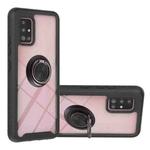 For Samsung Galaxy A51 5G Starry Sky Solid Color Series Shockproof PC + TPU Protective Case with Ring Holder & Magnetic Function(Black)