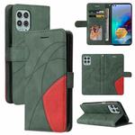For Motorola Edge S / Moto G100 Dual-color Splicing Horizontal Flip PU Leather Case with Holder & Card Slots & Wallet(Green)