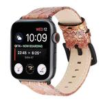 Snakeskin Leather Replacement Watch Band For Apple Watch Series 8&7 41mm / SE 2&6&SE&5&4 40mm / 3&2&1 38mm(Gold)