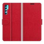For TCL 20 Pro 5G R64 Texture Single Horizontal Flip Protective Case with Holder & Card Slots & Wallet& Photo Frame(Red)