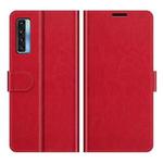 For TCL 20S / 20 5G / 20L R64 Texture Single Horizontal Flip Protective Case with Holder & Card Slots & Wallet& Photo Frame(Red)