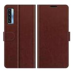 For TCL 20S / 20 5G / 20L R64 Texture Single Horizontal Flip Protective Case with Holder & Card Slots & Wallet& Photo Frame(Brown)