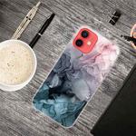 For iPhone 13 Abstract Marble Pattern TPU Protective Case(Abstract Light Pink)