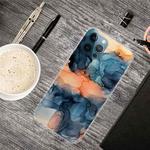 For iPhone 13 Pro Max Abstract Marble Pattern TPU Protective Case (Abstract Blue)