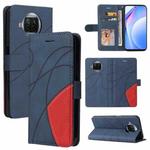 For Xiaomi Mi 10T Lite 5G Dual-color Splicing Horizontal Flip PU Leather Case with Holder & Card Slots & Wallet(Blue)