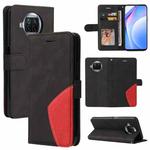 For Xiaomi Mi 10T Lite 5G Dual-color Splicing Horizontal Flip PU Leather Case with Holder & Card Slots & Wallet(Black)