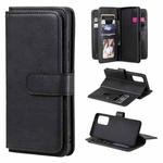 For Samsung Galaxy A82 5G Multifunctional Magnetic Copper Buckle Horizontal Flip Solid Color Leather Case with 10 Card Slots & Wallet & Holder & Photo Frame(Black)