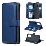 For Xiaomi Redmi Note 10 Pro Multifunctional Magnetic Copper Buckle Horizontal Flip Solid Color Leather Case with 10 Card Slots & Wallet & Holder & Photo Frame(Dark Blue)