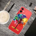 For iPhone 13 mini Painted Pattern High Transparent TPU Protective Case (Oil Painting Tree)