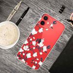 For iPhone 13 Painted Pattern High Transparent TPU Protective Case(Magnolia)