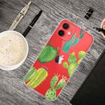 For iPhone 13 Painted Pattern High Transparent TPU Protective Case(Cactus)