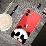 For iPhone 13 Painted Pattern High Transparent TPU Protective Case(Hug Face Panda)