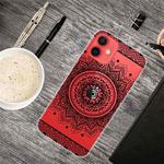 For iPhone 13 Painted Pattern High Transparent TPU Protective Case(Mandala)