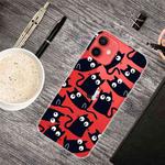 For iPhone 13 Painted Pattern High Transparent TPU Protective Case(Funny Cats)