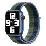 Loop Type Sport Watch Band For Apple Watch Series 9&8&7 41mm / SE 3&SE 2&6&SE&5&4 40mm / 3&2&1 38mm (Blue Green)