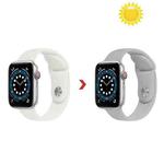 Discoloration in Sun Silicone Watch Band For Apple Watch Ultra 49mm / Series 8&7 45mm / SE 2&6&SE&5&4 44mm / 3&2&1 42mm(Transparent Change Gray)