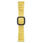 Modern Style Silicone Watch Band For Apple Watch Series 8&7 41mm / SE 2&6&SE&5&4 40mm / 3&2&1 38mm, Style:Black Buckle(Yellow)