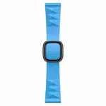 Modern Style Silicone Watch Band For Apple Watch Series 8&7 41mm / SE 2&6&SE&5&4 40mm / 3&2&1 38mm, Style:Black Buckle(Lake Blue)