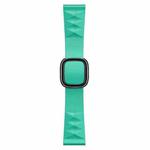 Modern Style Silicone Watch Band For Apple Watch Series 8&7 41mm / SE 2&6&SE&5&4 40mm / 3&2&1 38mm, Style:Black Buckle(Mint Green)