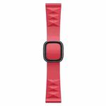Modern Style Silicone Watch Band For Apple Watch Series 8&7 41mm / SE 2&6&SE&5&4 40mm / 3&2&1 38mm, Style:Black Buckle(Red)