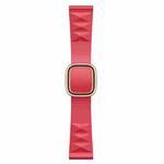 Modern Style Silicone Watch Band For Apple Watch Series 8&7 41mm / SE 2&6&SE&5&4 40mm / 3&2&1 38mm, Style:Rose Gold Buckle(Red)