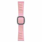 Modern Style Silicone Watch Band For Apple Watch Series 8&7 41mm / SE 2&6&SE&5&4 40mm / 3&2&1 38mm, Style:Silver Buckle(Light Pink)