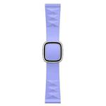 Modern Style Silicone Watch Band For Apple Watch Series 8&7 41mm / SE 2&6&SE&5&4 40mm / 3&2&1 38mm, Style:Silver Buckle(Purple)