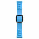 Modern Style Silicone Watch Band For Apple Watch Ultra 49mm / Series 8&7 45mm / SE 2&6&SE&5&4 44mm / 3&2&1 42mm, Style:Black Buckle(Lake Blue)