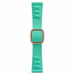 Modern Style Silicone Watch Band For Apple Watch Ultra 49mm / Series 8&7 45mm / SE 2&6&SE&5&4 44mm / 3&2&1 42mm, Style:Rose Gold Buckle(Mint Green)