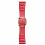 Modern Style Silicone Watch Band For Apple Watch Ultra 49mm&Watch Ultra 2 49mm / Series 9&8&7 45mm / SE 3&SE 2&6&SE&5&4 44mm / 3&2&1 42mm, Style:Rose Gold Buckle(Red)