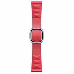 Modern Style Silicone Watch Band For Apple Watch Ultra 49mm&Watch Ultra 2 49mm / Series 9&8&7 45mm / SE 3&SE 2&6&SE&5&4 44mm / 3&2&1 42mm, Style:Silver Buckle(Red)