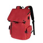 SJ02 13-15.6 inch Universal Large-capacity Laptop Backpack with USB Charging Port(Wine Red)