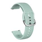 20mm Vertical Texture Silicone Watch Band(Emerald Green)