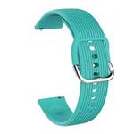 22mm Vertical Texture Silicone Watch Band(Mint Green)