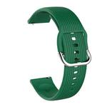 22mm Vertical Texture Silicone Watch Band(Army Green)