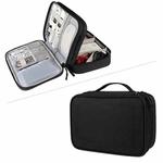 SM02S Double-layer Multifunctional Digital Accessory Storage Bag(Black)