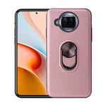 For Xiaomi Redmi Note 9 Pro 5G 360 Rotary Multifunctional Stent PC+TPU Case with Magnetic Invisible Holder(Rose Gold)