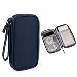 SM03 Multifunctional Digital Accessories Storage Bag with Lanyard(Navy Blue)