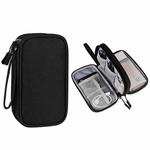 SM05 Double-layer Digital Accessory Storage Bag with Lanyard(Black)