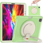Shockproof TPU + PC Protective Case with 360 Degree Rotation Foldable Handle Grip Holder & Pen Slot For iPad Pro 12.9 2020 / 2018(Matcha Green)