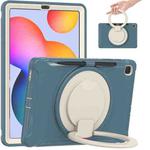 Shockproof TPU + PC Protective Case with 360 Degree Rotation Foldable Handle Grip Holder & Pen Slot For Samsung Galaxy Tab S6 Lite 10.4 inch P610(Cornflower Blue)