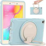 Shockproof TPU + PC Protective Case with 360 Degree Rotation Foldable Handle Grip Holder & Pen Slot For Samsung Galaxy Tab A 8.0 2019 T290(Ice Crystal Blue)